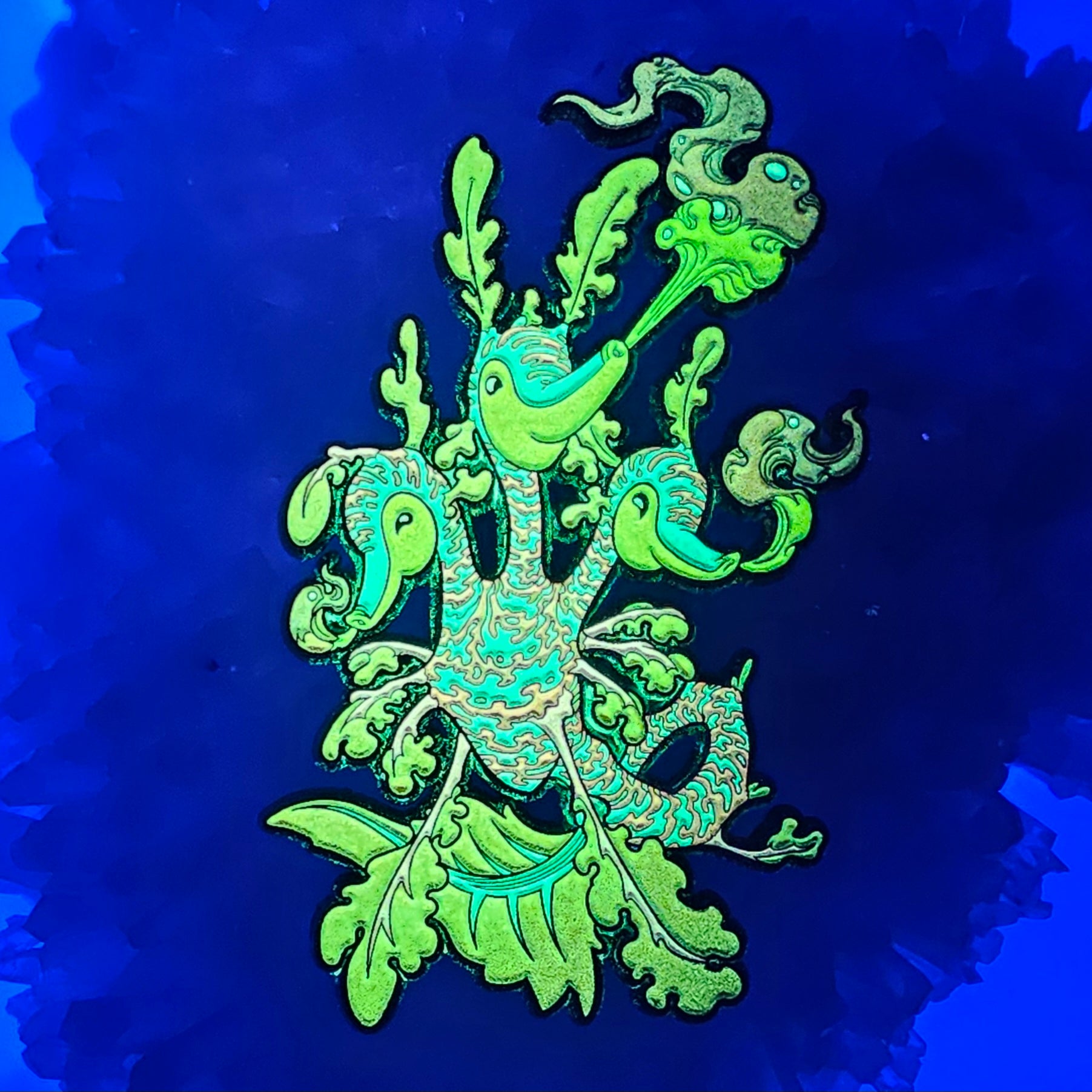Ethereal Seahorse V5 Sea Creature Psychedelic Art Enamel Pins Hat Pins Lapel Pin Brooch Badge Festival Pin