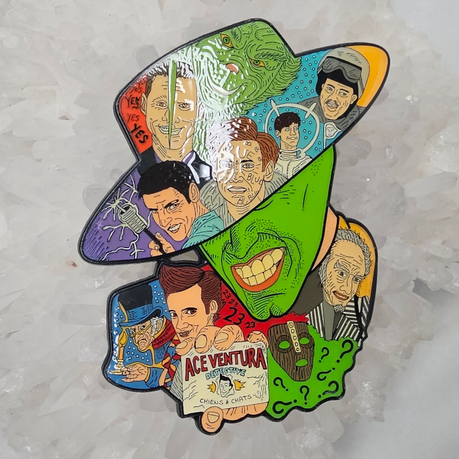 The Mask Jim Carey Universe V3 Psychedelic Art Enamel Pins Hat Pins Lapel Pin Brooch Badge Festival Pin
