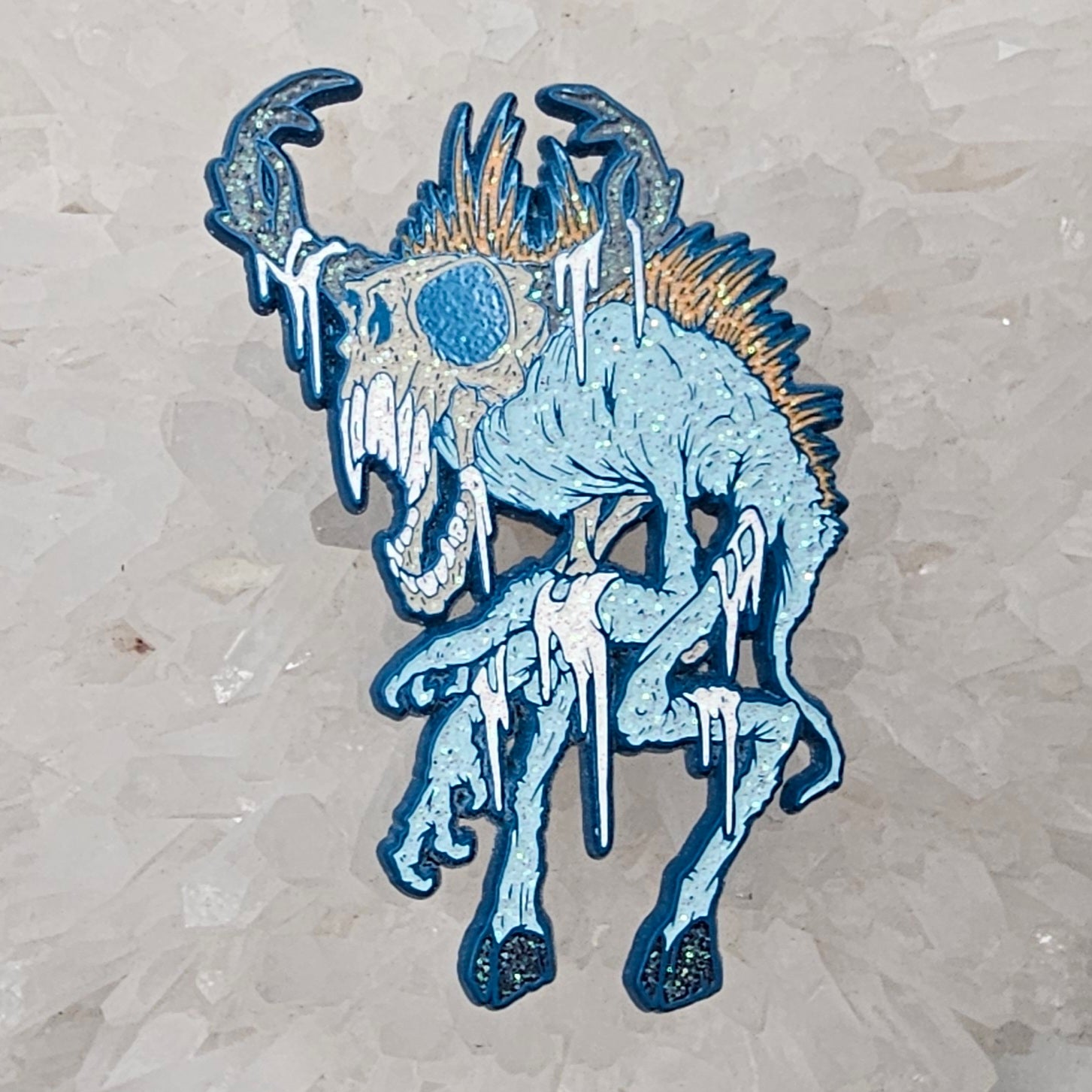 Demonic Wendigo V4 Ice Edition Psychedelic Monster Art Mythical Creature Enamel Pins Hat Pins Lapel Pin Brooch Badge Festival Pin