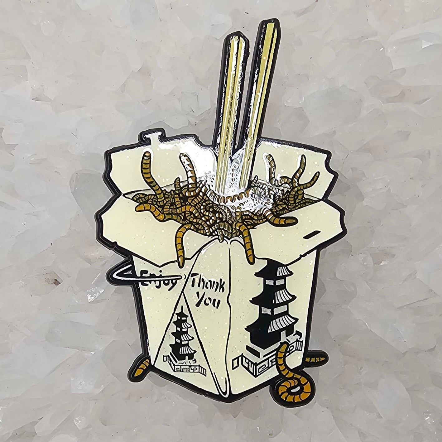 Chinese Takeout Fake Out V1 Psychedelic Art Mythical Creature Enamel Pins Hat Pins Lapel Pin Brooch Badge Festival Pin