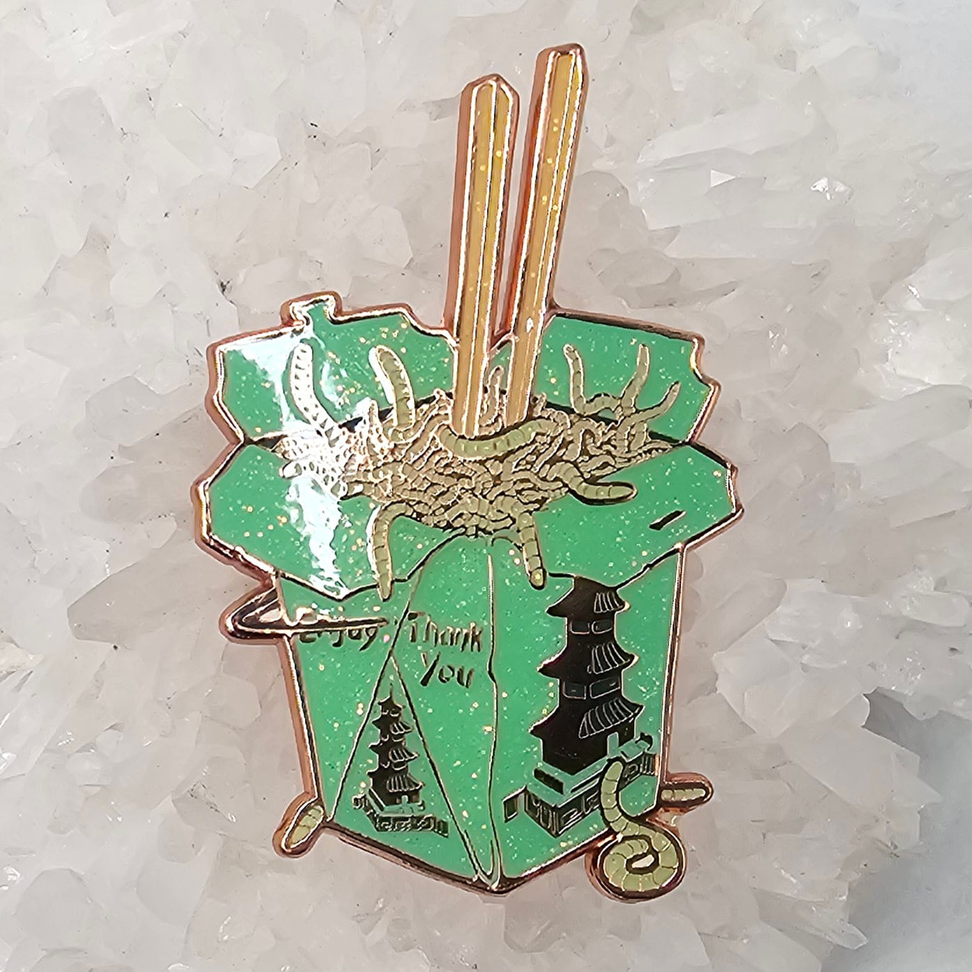 Chinese Takeout Fake Out V2 Psychedelic Art Mythical Creature Enamel Pins Hat Pins Lapel Pin Brooch Badge Festival Pin