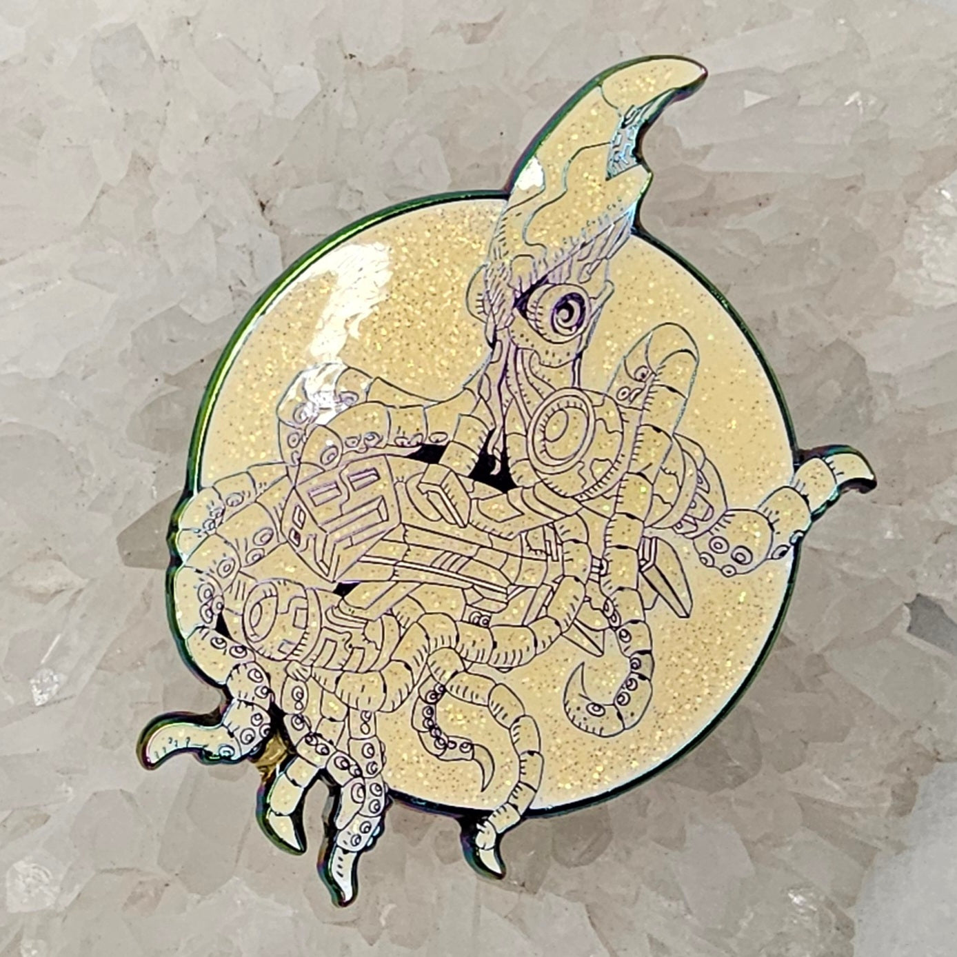 Spectral Space Squid V1 Attack Space Ship Psychedelic Art Enamel Pins Hat Pins Lapel Pin Brooch Badge Festival Pin