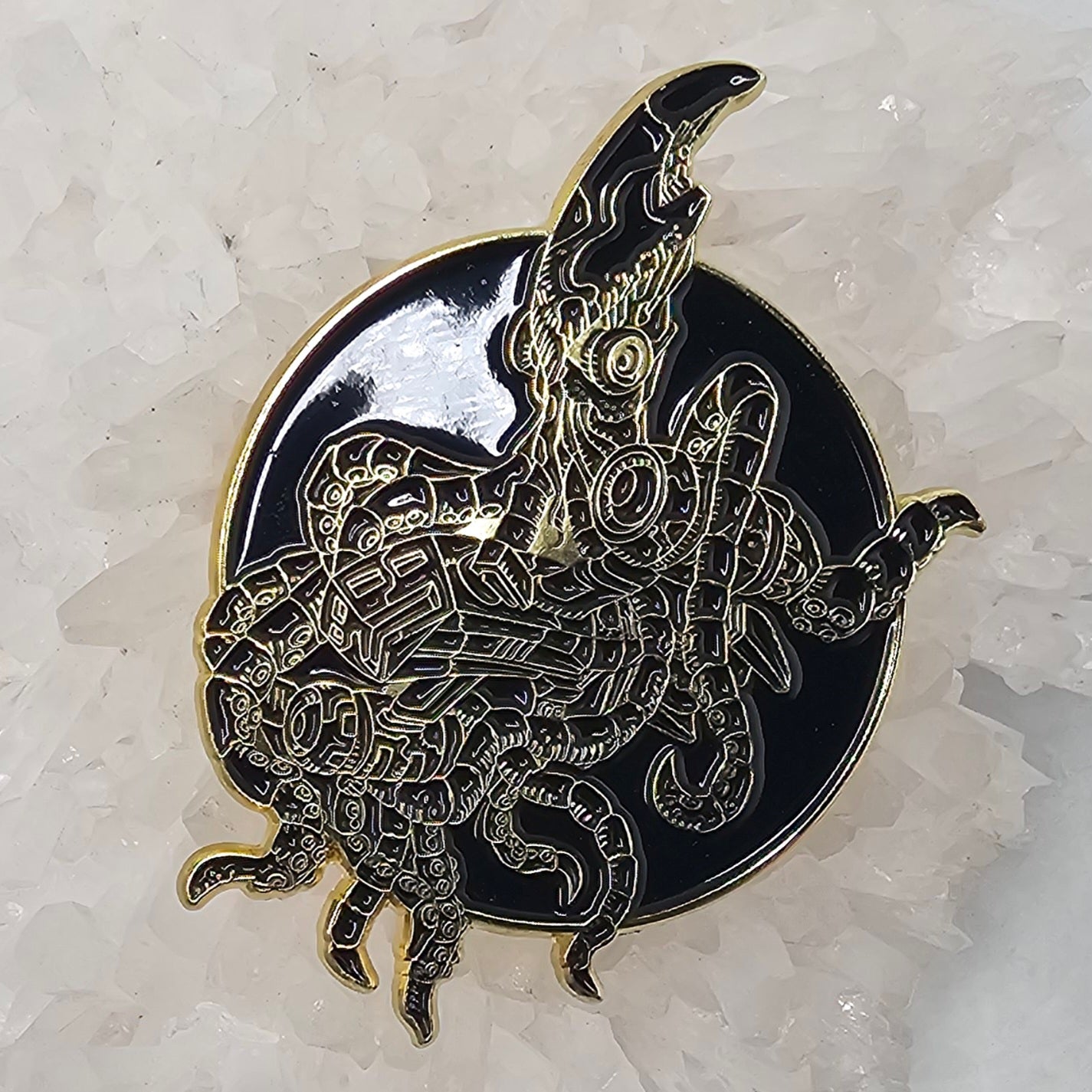 Spectral Space Squid V2 Attack Space Ship Psychedelic Art Enamel Pins Hat Pins Lapel Pin Brooch Badge Festival Pin