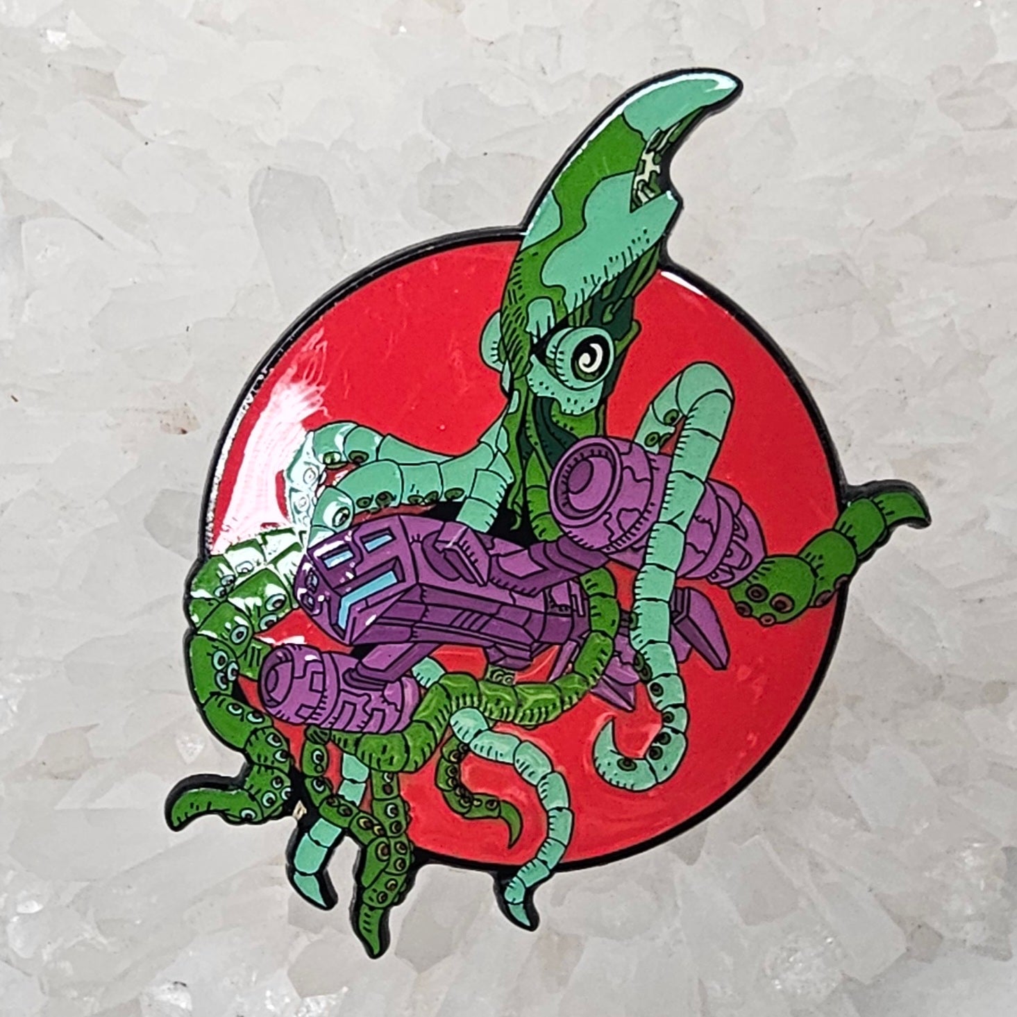 Spectral Space Squid V3 Attack Space Ship Psychedelic Art Enamel Pins Hat Pins Lapel Pin Brooch Badge Festival Pin