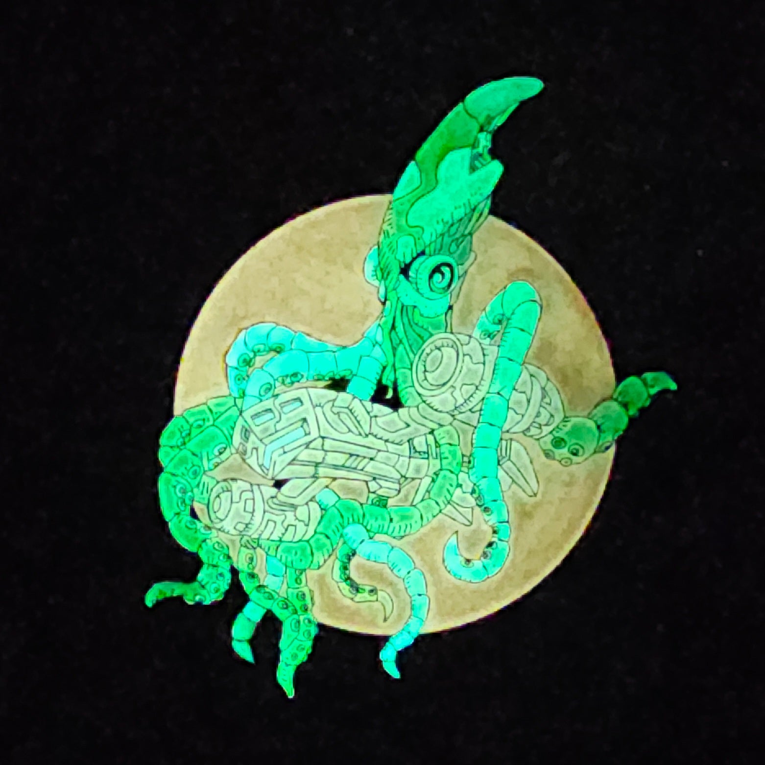 Spectral Space Squid V3 Attack Space Ship Psychedelic Art Enamel Pins Hat Pins Lapel Pin Brooch Badge Festival Pin