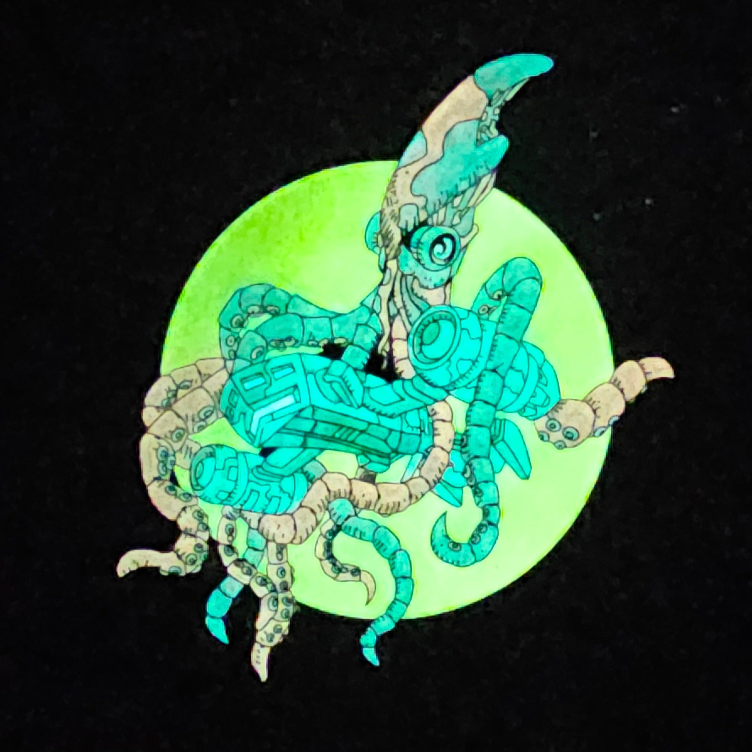 Spectral Space Squid Attack V4 Space Ship Psychedelic Art Enamel Pins Hat Pins Lapel Pin Brooch Badge Festival Pin