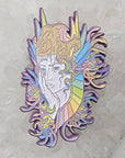 Druid Goddess Bloom V3 Flower Skull Psychedelic Art Enamel Pins Hat Pins Lapel Pin Brooch Badge Festival Pin
