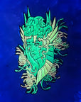 Druid Goddess Bloom V5 Flower Skull Psychedelic Art Enamel Pins Hat Pins Lapel Pin Brooch Badge Festival Pin