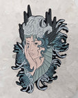Druid Goddess Bloom V6 Flower Skull Psychedelic Art Enamel Pins Hat Pins Lapel Pin Brooch Badge Festival Pin