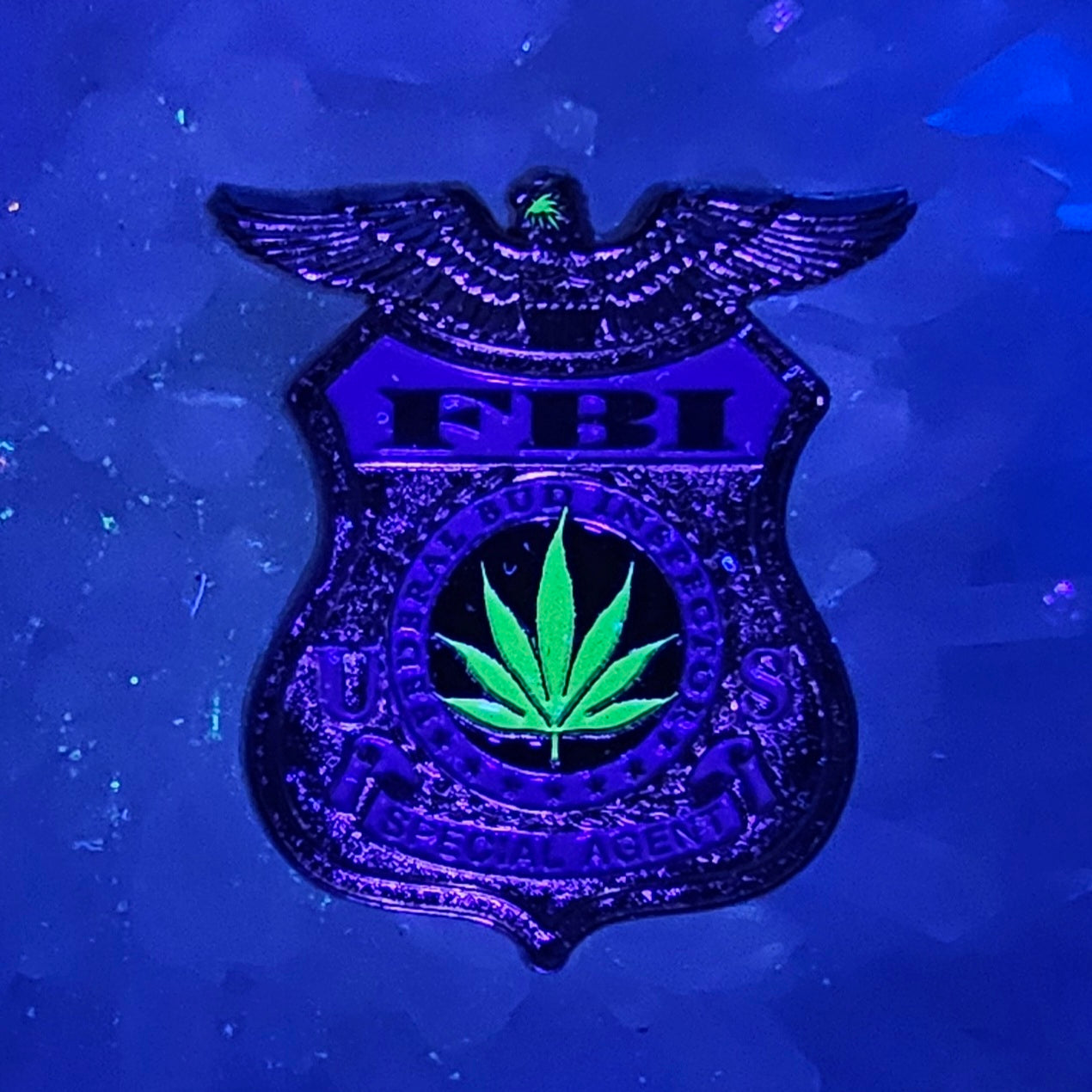 Federal Bud Inspector Weed FBI Badge Cannabis Medical Marijuana Enamel Pins Hat Pins Lapel Pin Brooch Badge Festival Pin