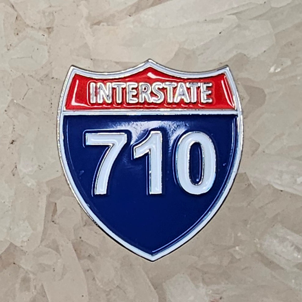 Interstate 710 Dab Time USA High Way Weed Concentrate Hash Oil Enamel Pins Hat Pins Lapel Pin Brooch Badge Festival Pin