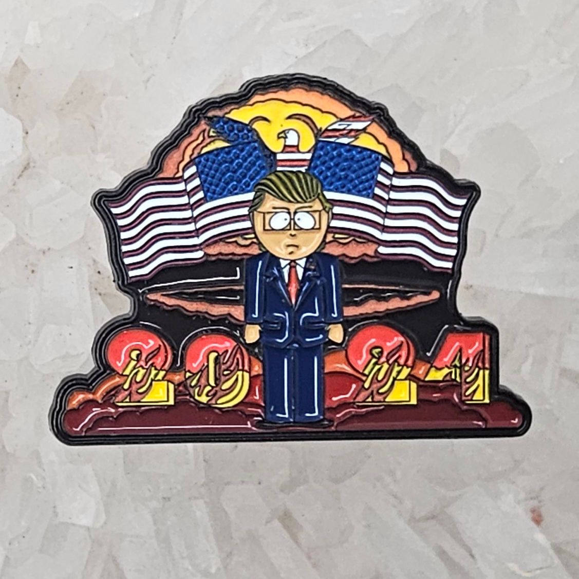 Mr Garrison Trump South Nuclear Apocalypse Park Enamel Pins Hat Pins Lapel Pin Brooch Badge Festival Pin