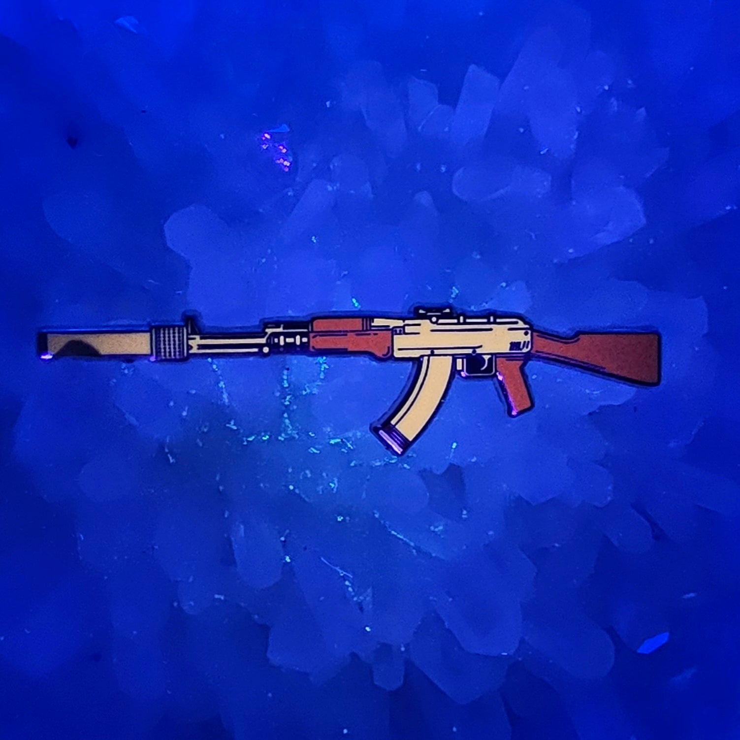 Silencer Ak47 Assault Rifle Gun Hidden Mini Spoon V1 Enamel Pins Hat Pins Lapel Pin Brooch Badge Festival Pin