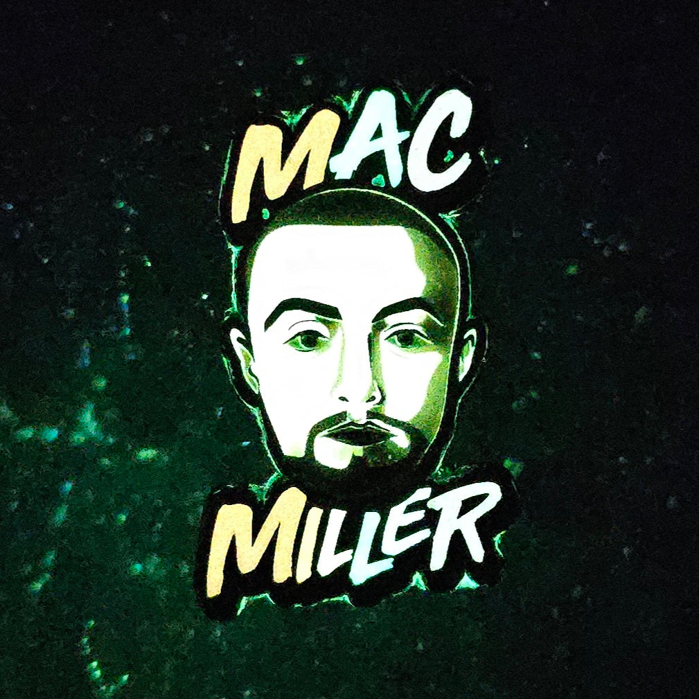 Mac Hip Hop Miller V3 Rap Music Glow Enamel Pins Hat Pins Lapel Pin Brooch Badge Festival Pin