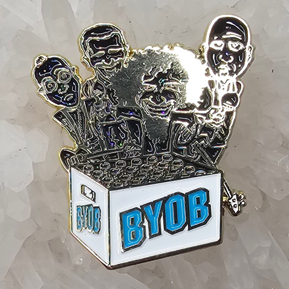 BYOB System Of A Beer Down Metal Rock Music V3 Enamel Pins Hat Pins Lapel Pin Brooch Badge Festival Pin