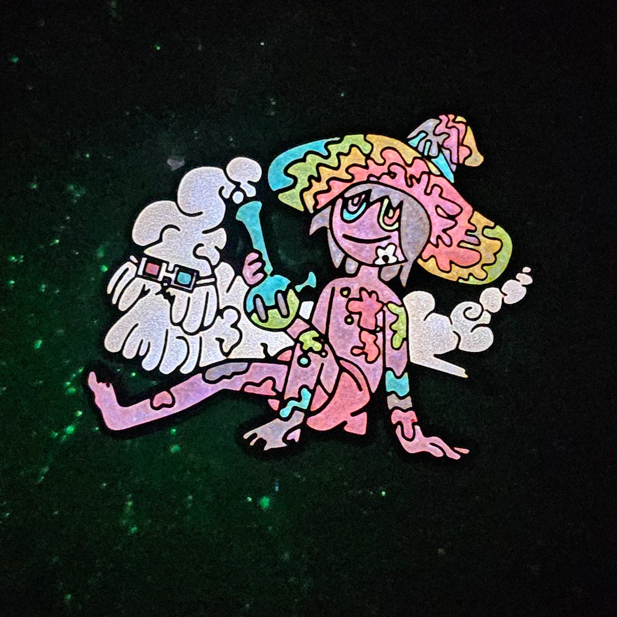 5 Pack - The Midnight Stoner Gospel Clancy &amp; Charlotte Festival Family Weed Cartoon Wholesale Glow Enamel Pins Bulk Hat Pins Lapel Pin Brooch Badge Festival Pin