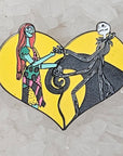 Jack & Sally Nightmare Before Love Christmas Couples His And Hers Set Glow Enamel Pin Hat Pin Lapel Pin Brooch Badge Festival Pin Set(2)