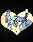 10 Pack - Jack & Sally Nightmare Before Love Christmas Couples His And Hers Set Wholesale Glow Enamel Pin Hat Pin Lapel Pin Brooch Badge Festival Pin(10 Sets)