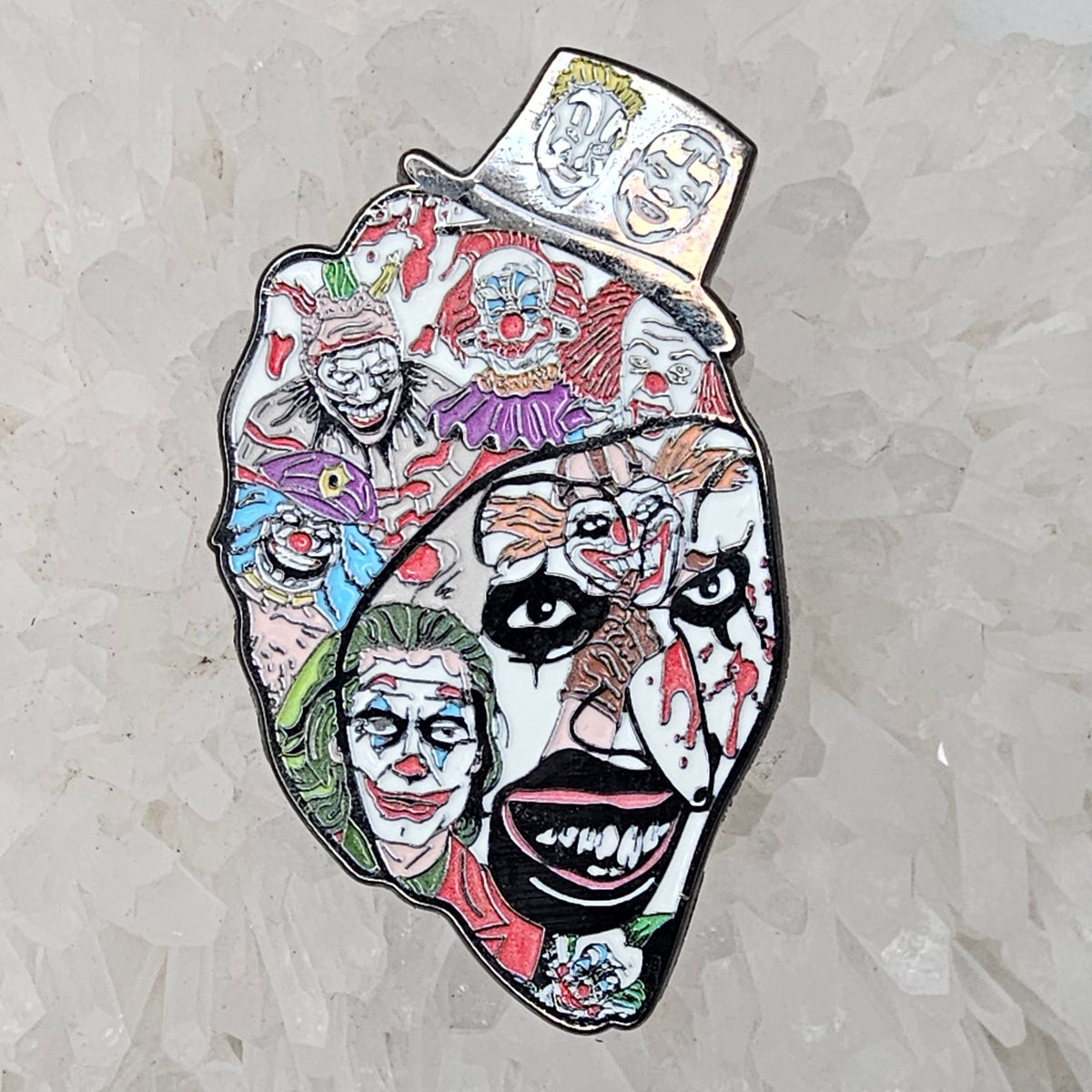 10 Pack - Filled With Evil Terrifier Clown Curse Horror Carnival Glow Enamel Pins Limited Edition Wholesale Hat Pins Lapel Pin Brooch Bulk Badge Festival Pin