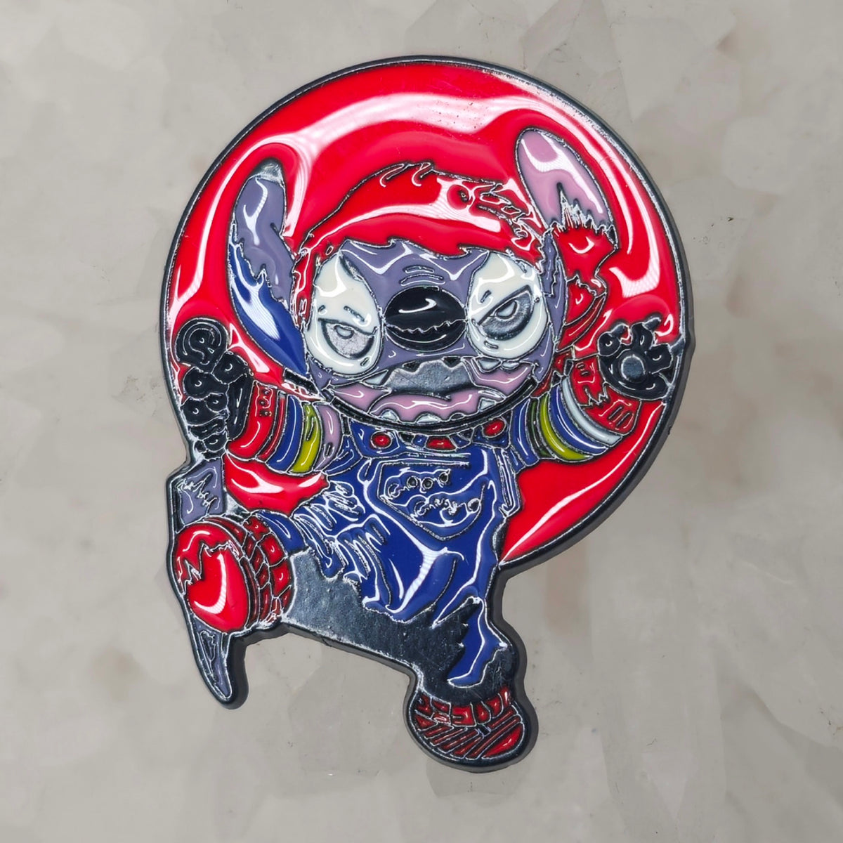 Chucky Stitch Mashup Horror Thriller 90s Cartoon Enamel Pins Hat Pins Lapel Pin Brooch Badge Festival Pin