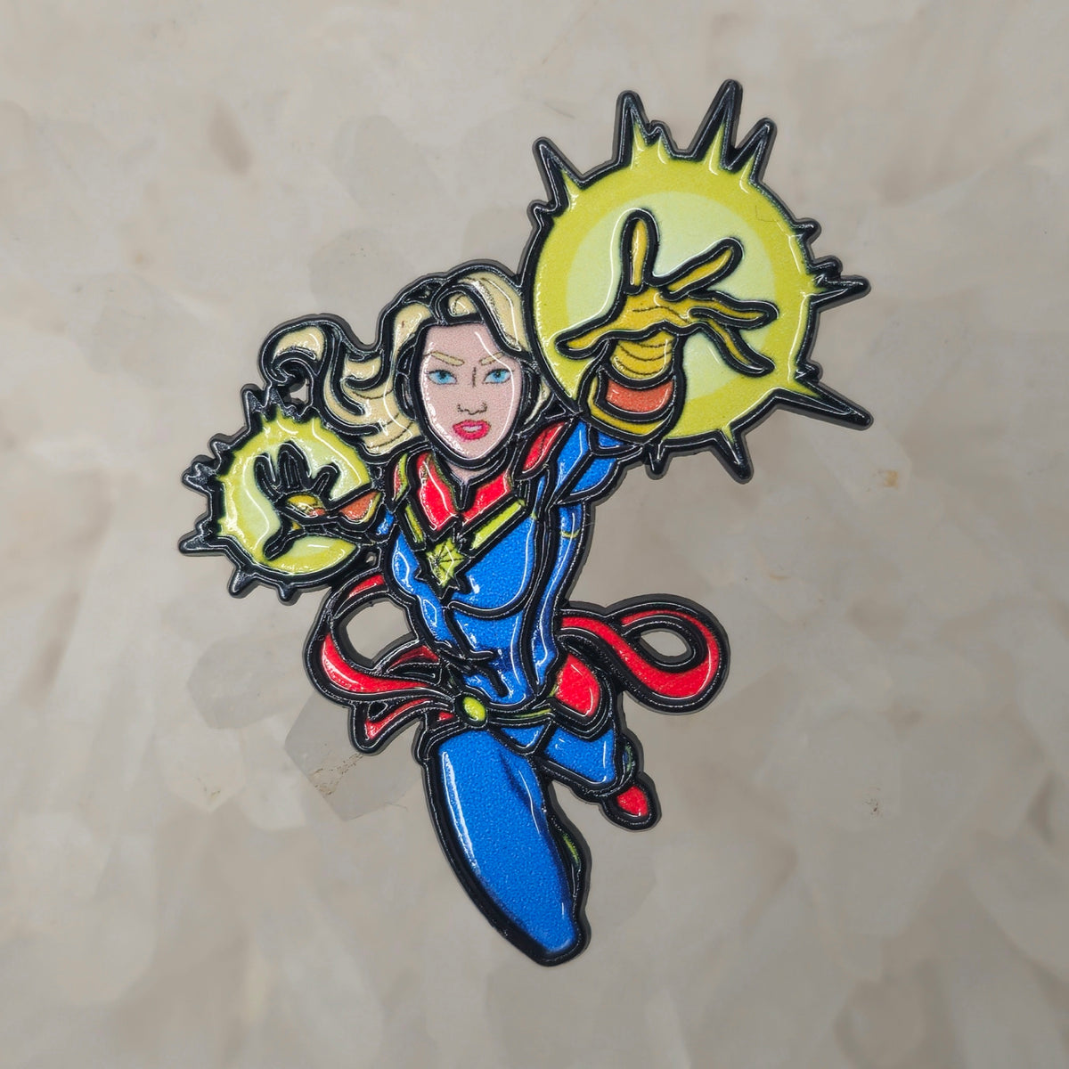 Captain Comic Book Marvel Super Hero Girl Enamel Pins Hat Pins Lapel Pin Brooch Badge Festival Pin