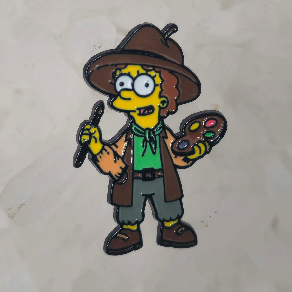 Artist Lisa Painter Simpsons Cartoon Enamel Pins Hat Pins Lapel Pin Brooch Badge Festival Pin