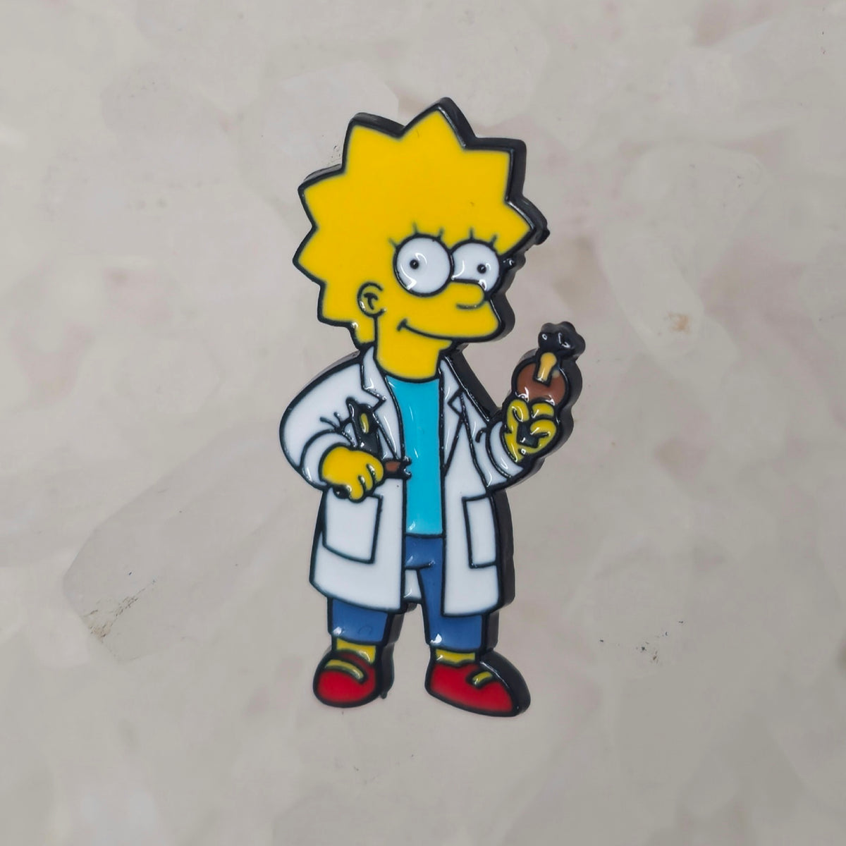 Nerdy Lisa Science Scientist Simpsons Cartoon Enamel Pins Hat Pins Lapel Pin Brooch Badge Festival Pin