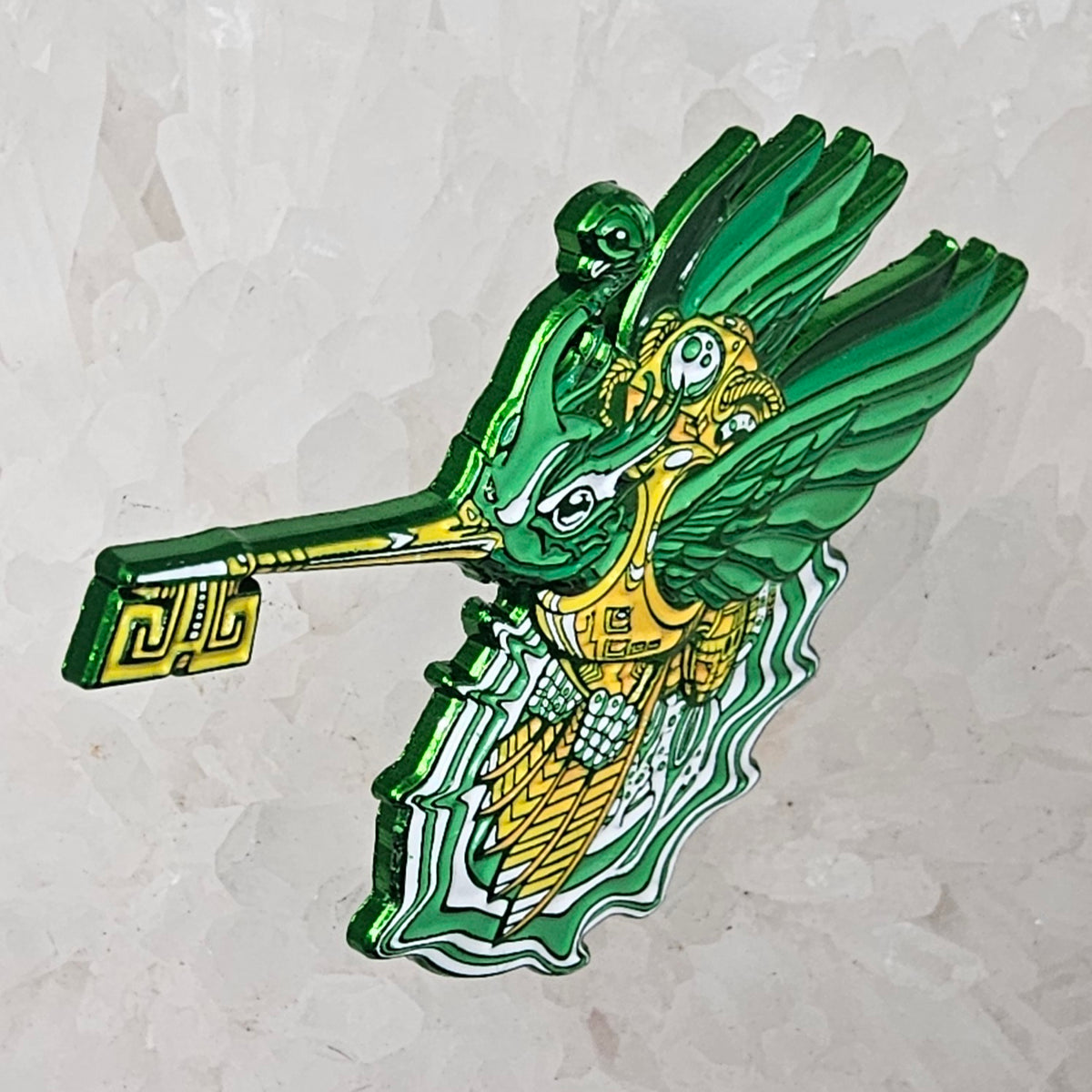 Android Humming Bird Skeleton Key Psychedelic Art V1 Enamel Pins Hat Pins Lapel Pin Brooch Badge Festival Pin