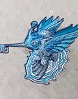 Android Humming Bird Skeleton Key Psychedelic Art V3 Enamel Pins Hat Pins Lapel Pin Brooch Badge Festival Pin