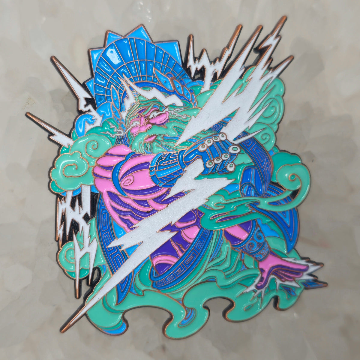 Zeus Greek Lightning God V1 Enamel Pins Hat Pins Lapel Pin Brooch Badge Festival Pin