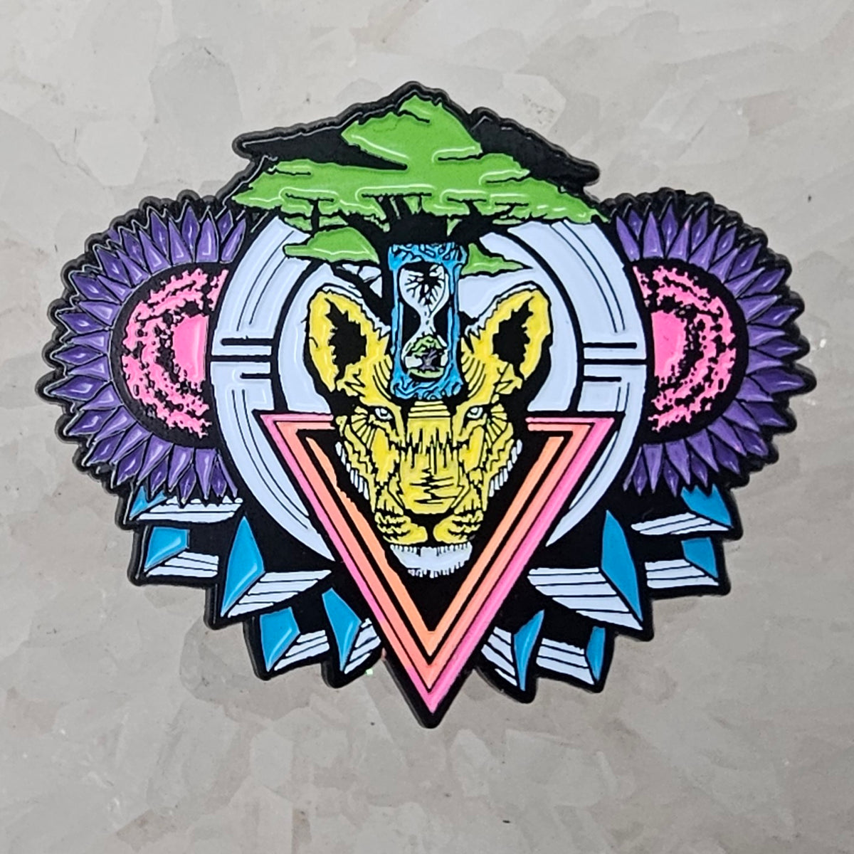 Tiger Time Flower Bloom Hourglass Jungle V1 Enamel Pins Hat Pins Lapel Pin Brooch Badge Festival Pin