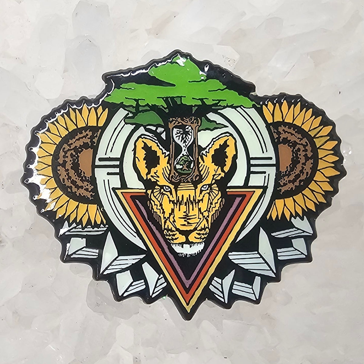 Tiger Time Flower Bloom Hourglass Jungle V2 Enamel Pins Hat Pins Lapel Pin Brooch Badge Festival Pin