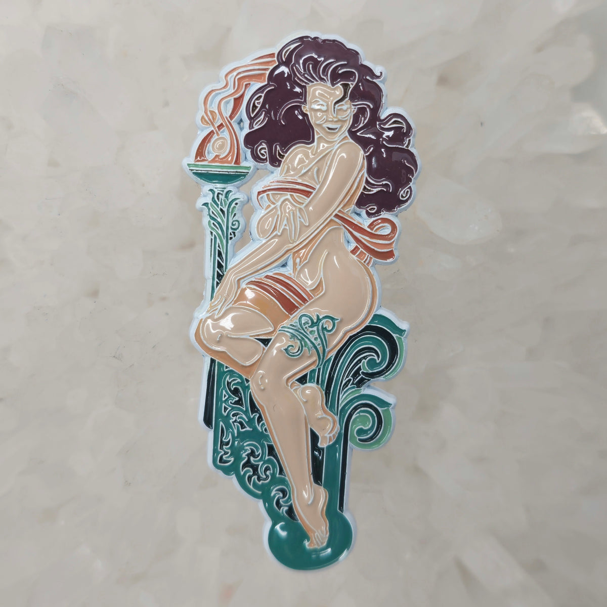 Aphrodite Torch Love Greek Goddess V1 3D Enamel Pins Hat Pins Lapel Pin Brooch Badge Festival Pin