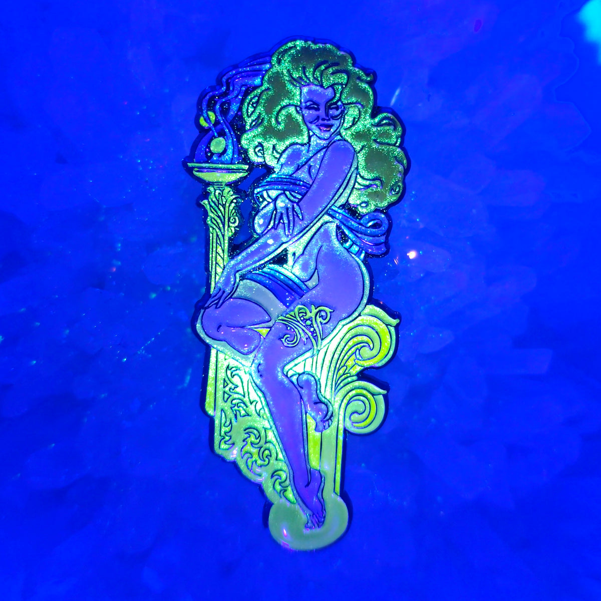 Aphrodite Torch Love Greek Goddess V2 3D Enamel Pins Hat Pins Lapel Pin Brooch Badge Festival Pin