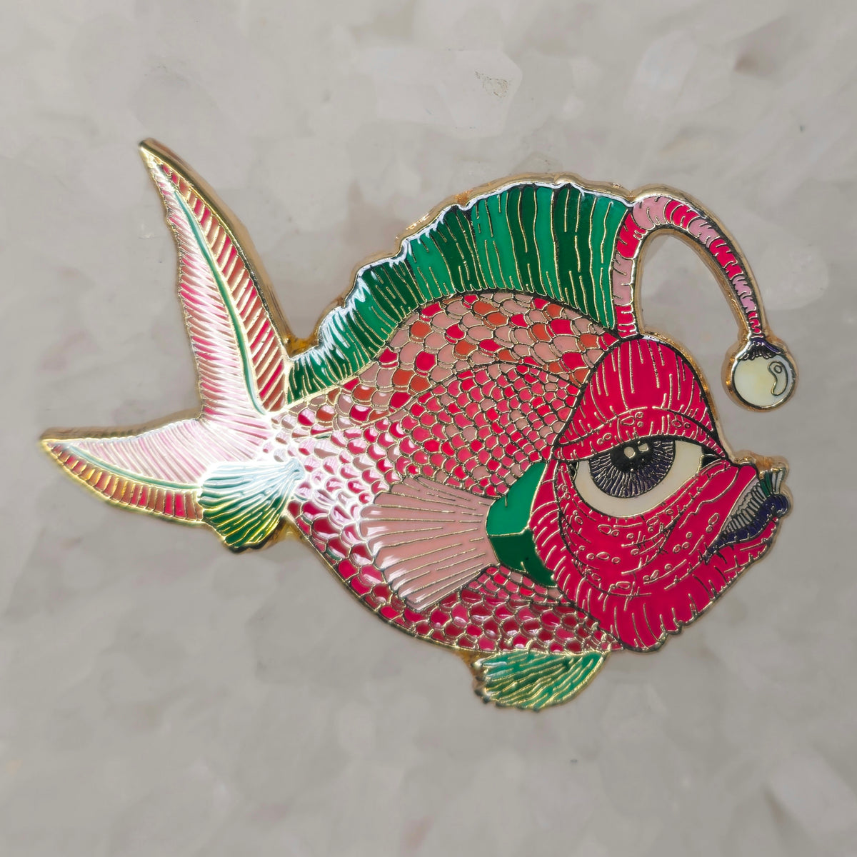 Angler Fish V1 Psychedelic Animal Art Enamel Pins Hat Pins Lapel Pin Brooch Badge Festival Pin