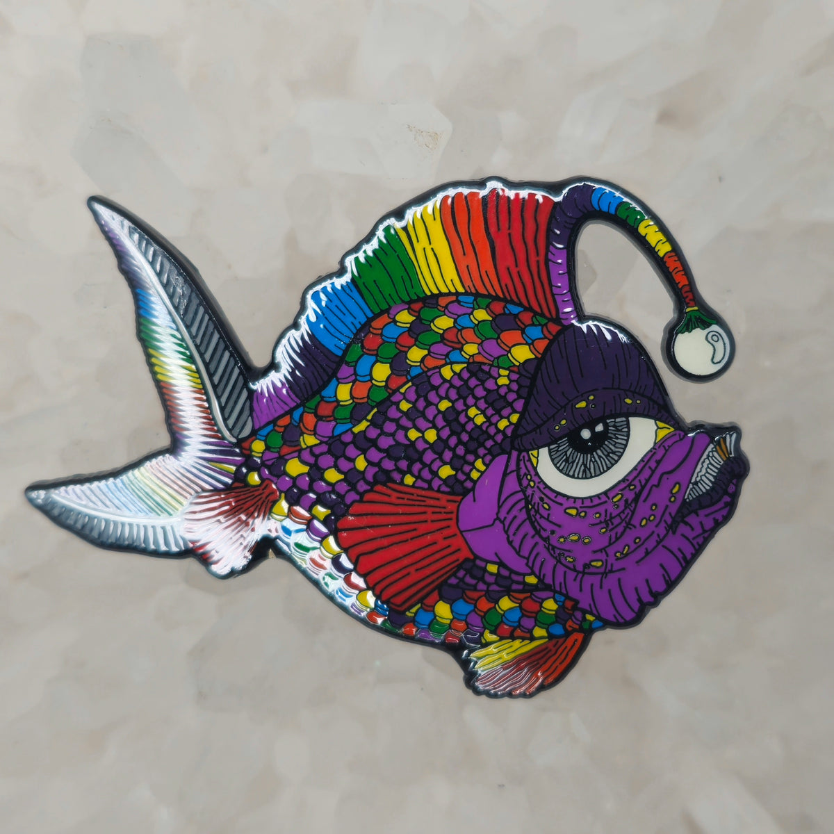 Angler Fish V3 Psychedelic Animal Art Enamel Pins Hat Pins Lapel Pin Brooch Badge Festival Pin