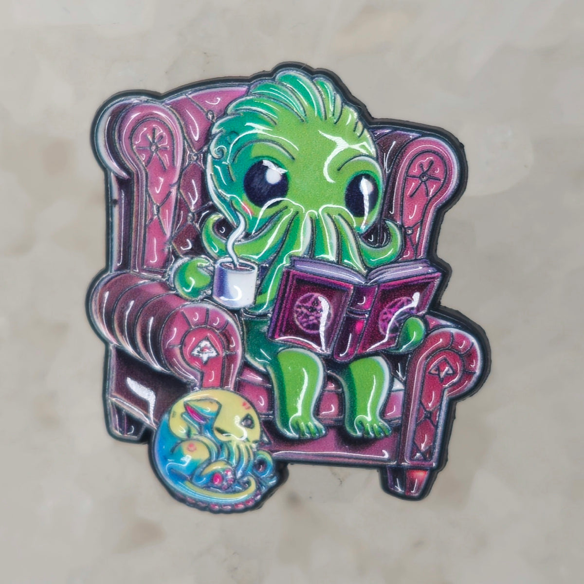 Reading Time Cthulhu Cute Monster Pins Hat Pins Lapel Pin Brooch Badge Festival Pin