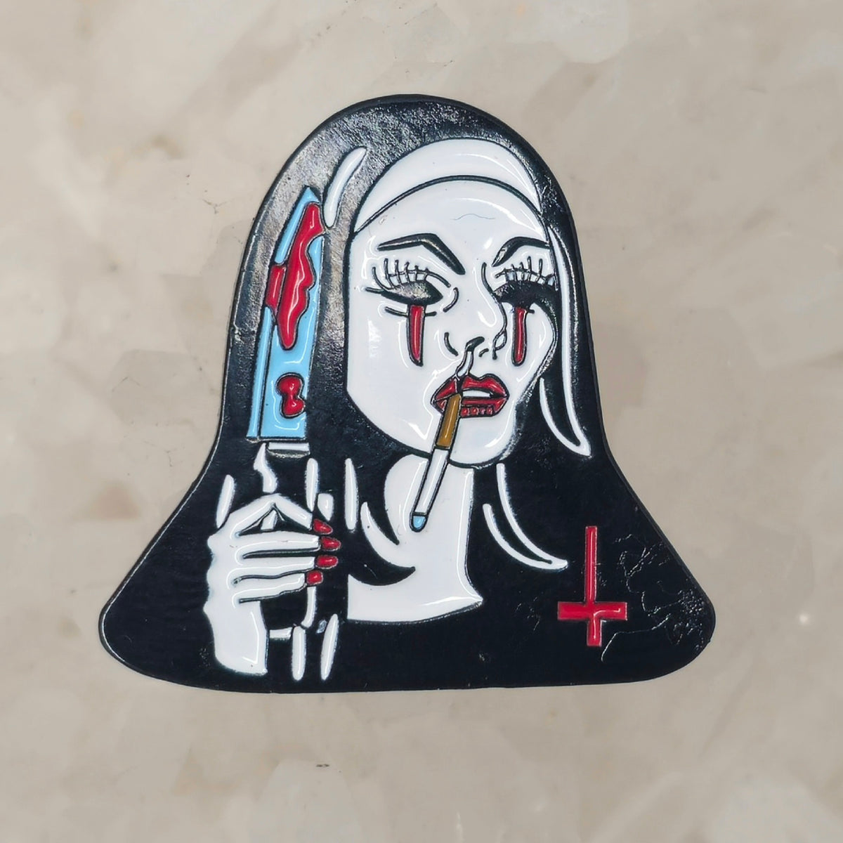 Evil Nun Horror Lady Enamel Pins Hat Pins Lapel Pin Brooch Badge Festival Pin