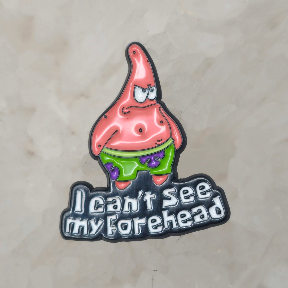 Sponge I Cant See My Forehead Patrick Bob Enamel Pins Hat Pins Lapel Pin Brooch Badge Festival Pin