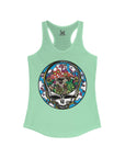 Dancing Terrapin Mushroom Village Stealie Turtle Forever Grateful Shakedown Dead Lot Dancing Bear Dead Lot Women's Ideal Racerback Tank Top