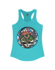 Dancing Terrapin Mushroom Village Stealie Turtle Forever Grateful Shakedown Dead Lot Dancing Bear Dead Lot Women's Ideal Racerback Tank Top