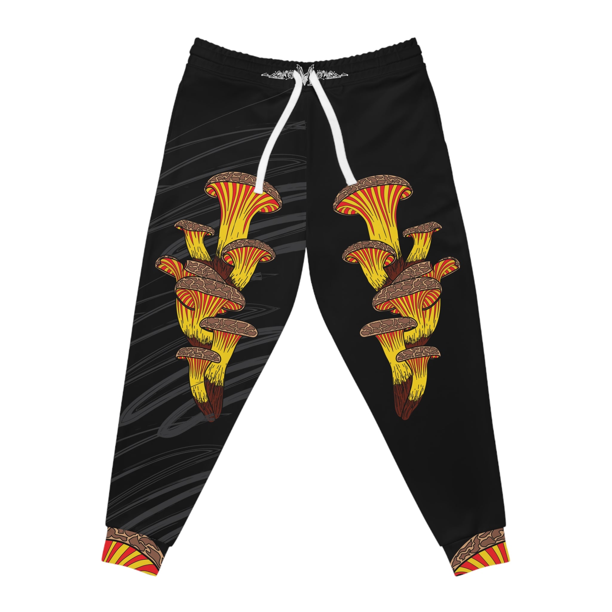 Fire Mushroom Cluster Unisex Athletic Joggers By Erin Barnhart X Mythical Merch