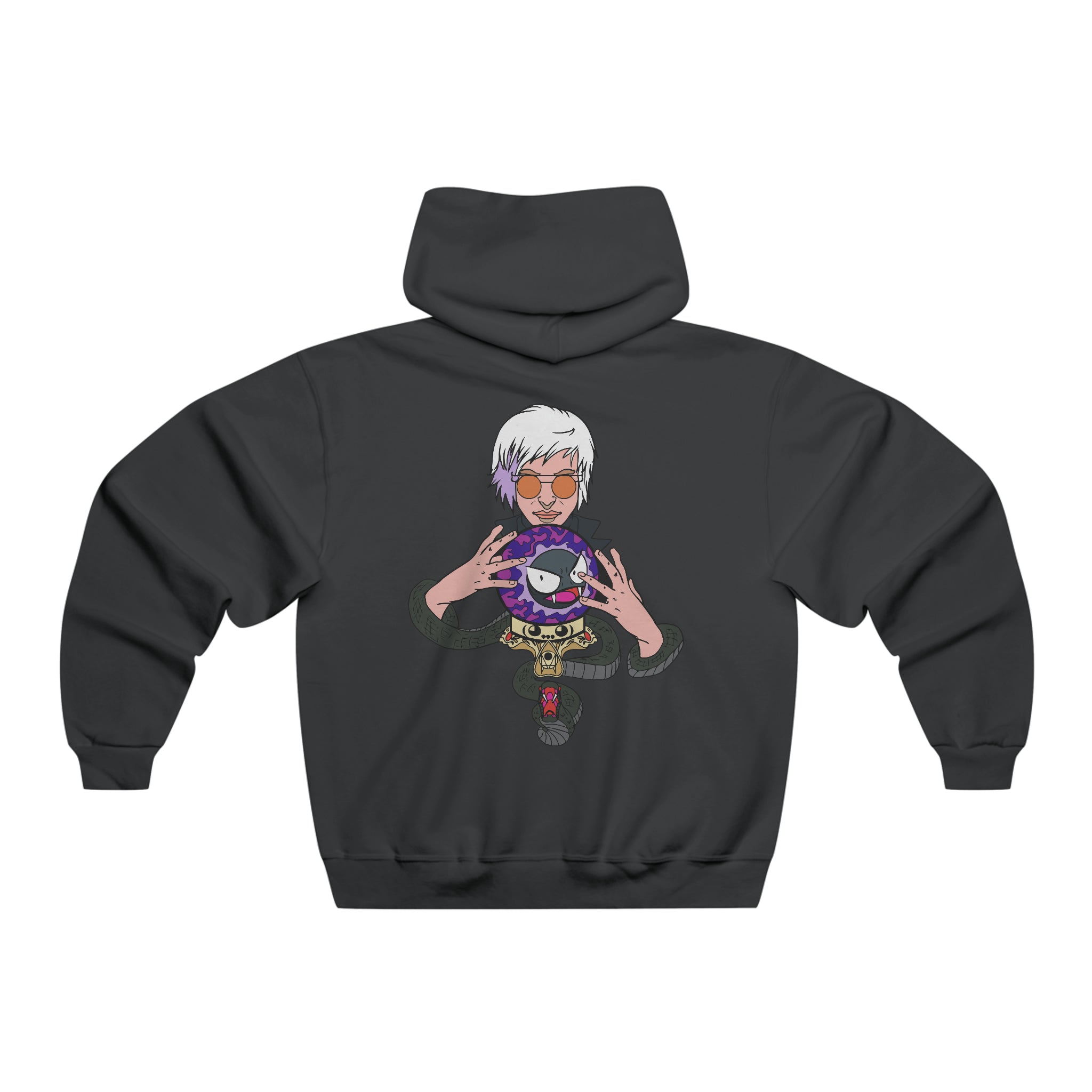 Mystifying Oracle Ghastly Dj Gastly Anime Video Game Edm Hoodie 2 Sided Men&#39;s Hooded Sweatshirt By Carissa Williams X Mythical Merch