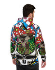 Dancing Terrapin Mushroom Village Stealie Forever Grateful Hippie Dead Lot Unisex Hooded Sweatshirt Athletic Hoodie 95% Recycled Materials (AOP)