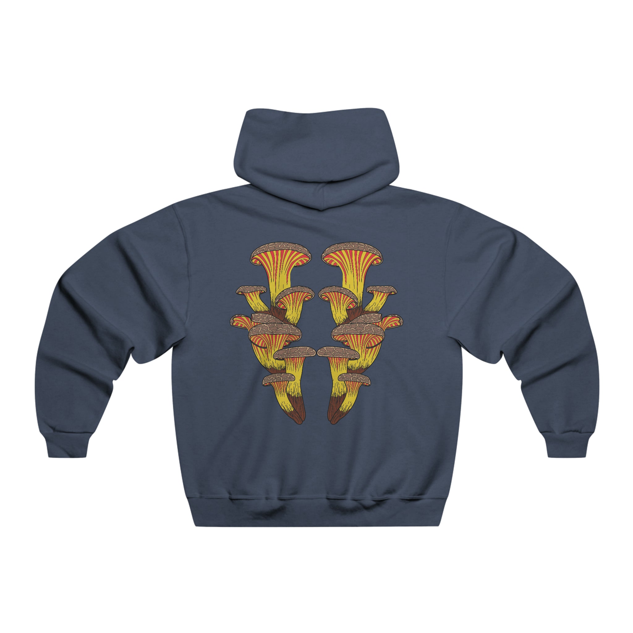 Fire Mushroom Cluster Shroom Hoodie 2 Sided Men&#39;s Hooded Sweatshirt By Erin Barnhart X Mythical Merch