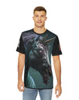 Zombie Unicorn Undead Horse Demonic Dark Evil Art Men's Polyester Tee Tshirt T-shirt Shirt By Mythical Merch
