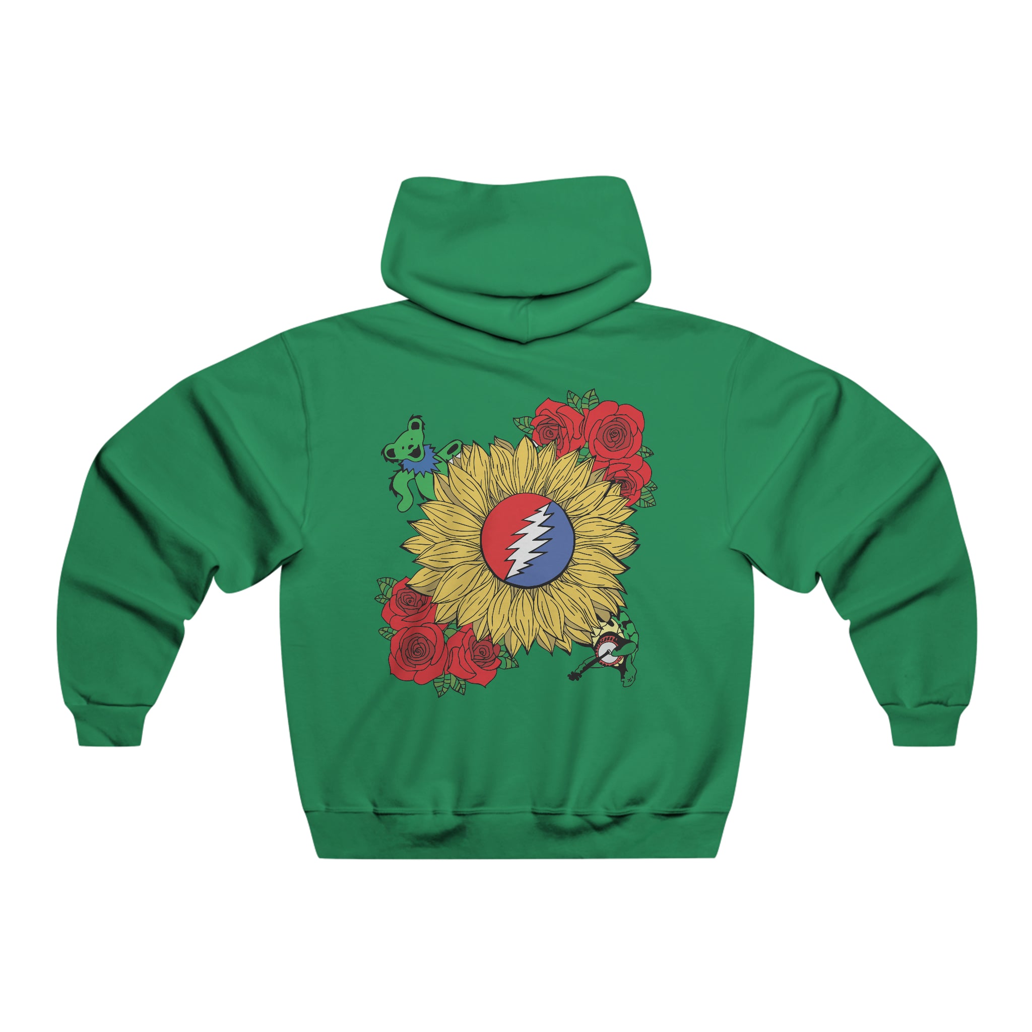 Grateful Daisy Terrapin Bear Turtle Flower Dead Lot Hoodie 2 Sided Men&#39;s Hooded Sweatshirt By Mythical Merch