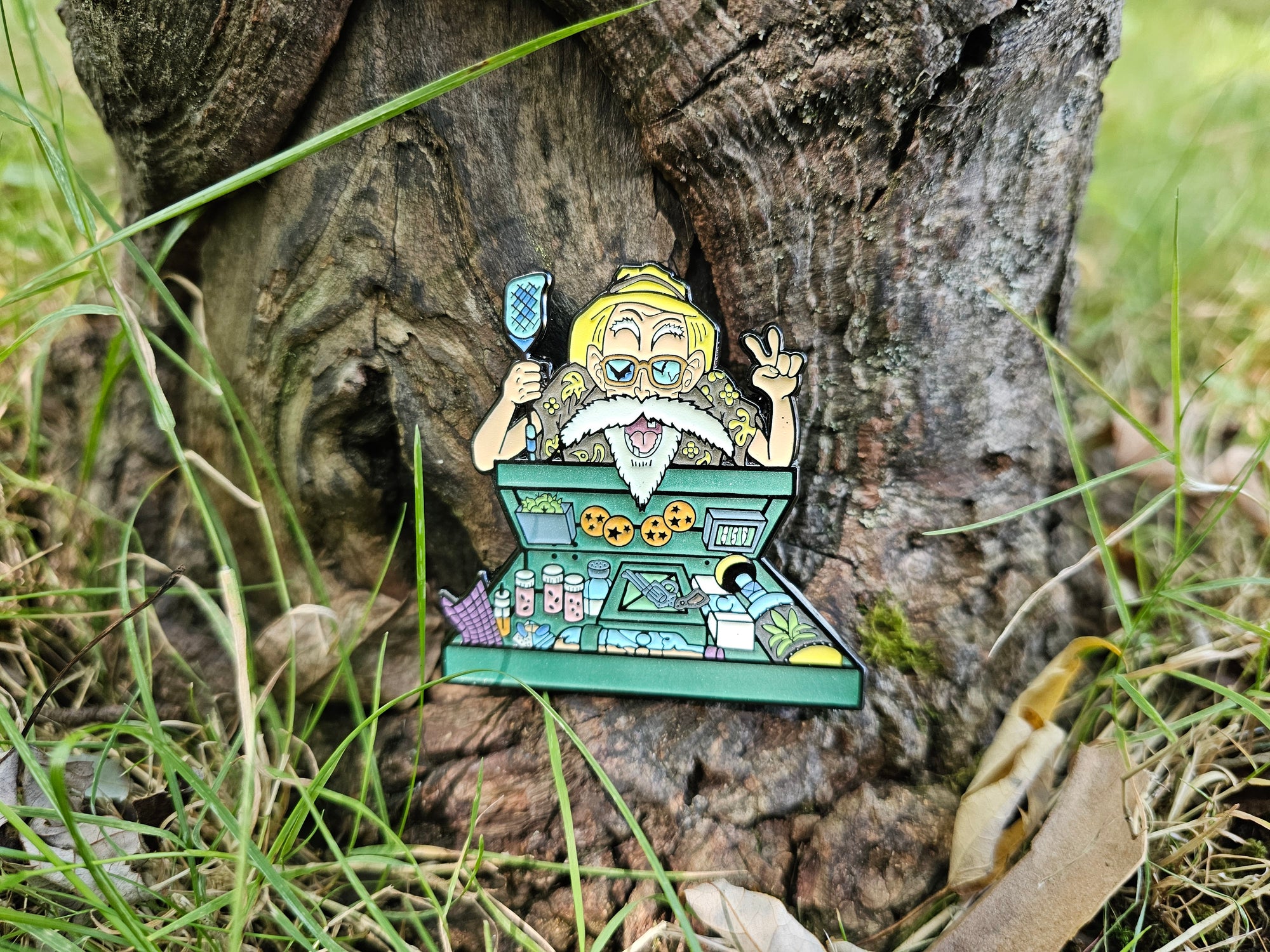 Master Roshi S Thompson Fear N Loathing Dbz Anime Video Game Manga 90s Cartoon Glow Enamel Pins Hat Pins Lapel Pin Brooch Badge Festival Pin