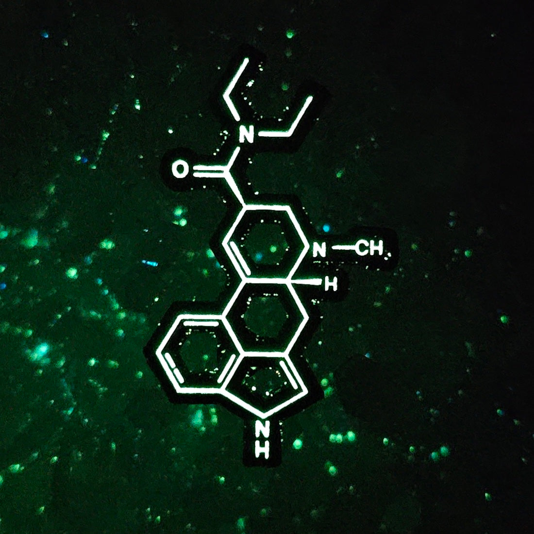 Lsd Molecule Acid Blotter Glow Enamel Pins Hat Pins Lapel Pin Brooch Badge Festival Pin