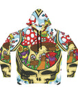 Mushroom Village Stealie Forever Grateful Unisex Hooded Sweatshirt Athletic Hoodie 95% Recycled Materials (AOP)